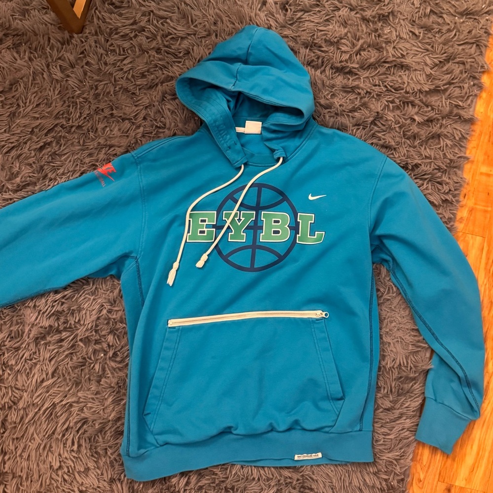 Nike Teal EYBL Basketball Hoodie with Front Pocket (with zipper)